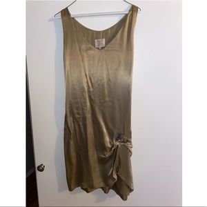 T.ba Taupe Sequin Detail Dress